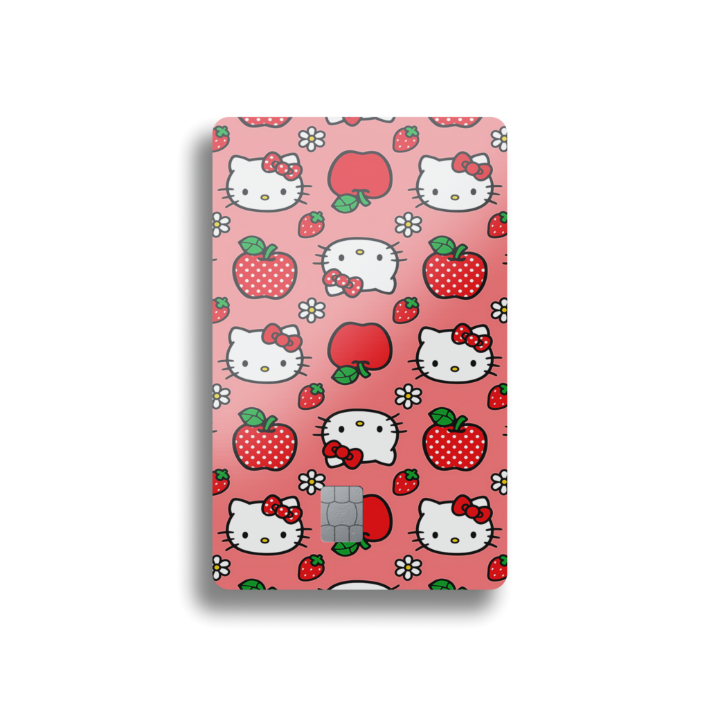 Hello Kitty Apple Pattern Card Skin