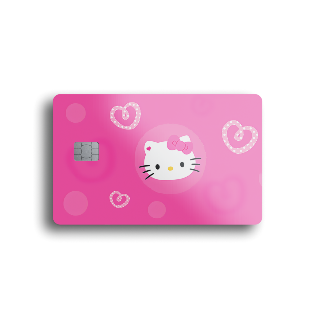 Hello Kitty Pink Hearts Card Skin