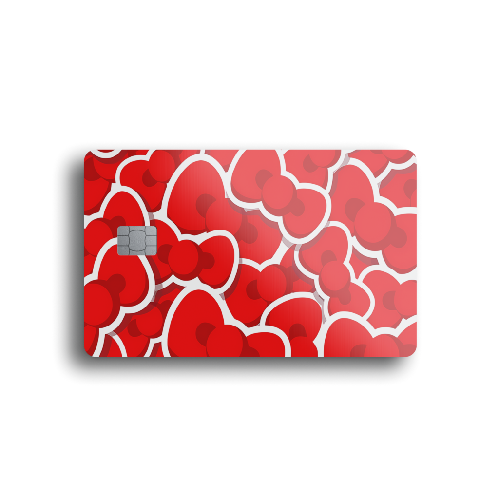 Hello Kitty Red Bows Card Skin