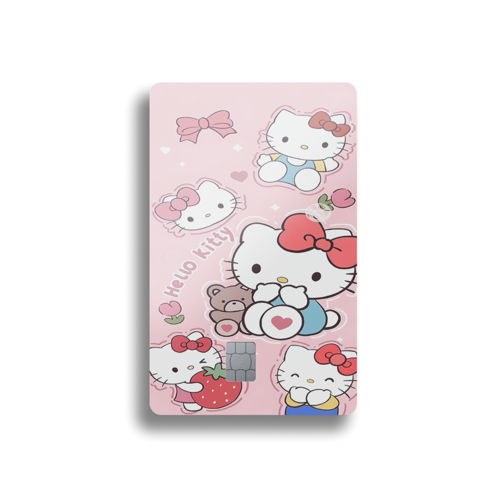 Hello Kitty Teddy Bear Card Skin
