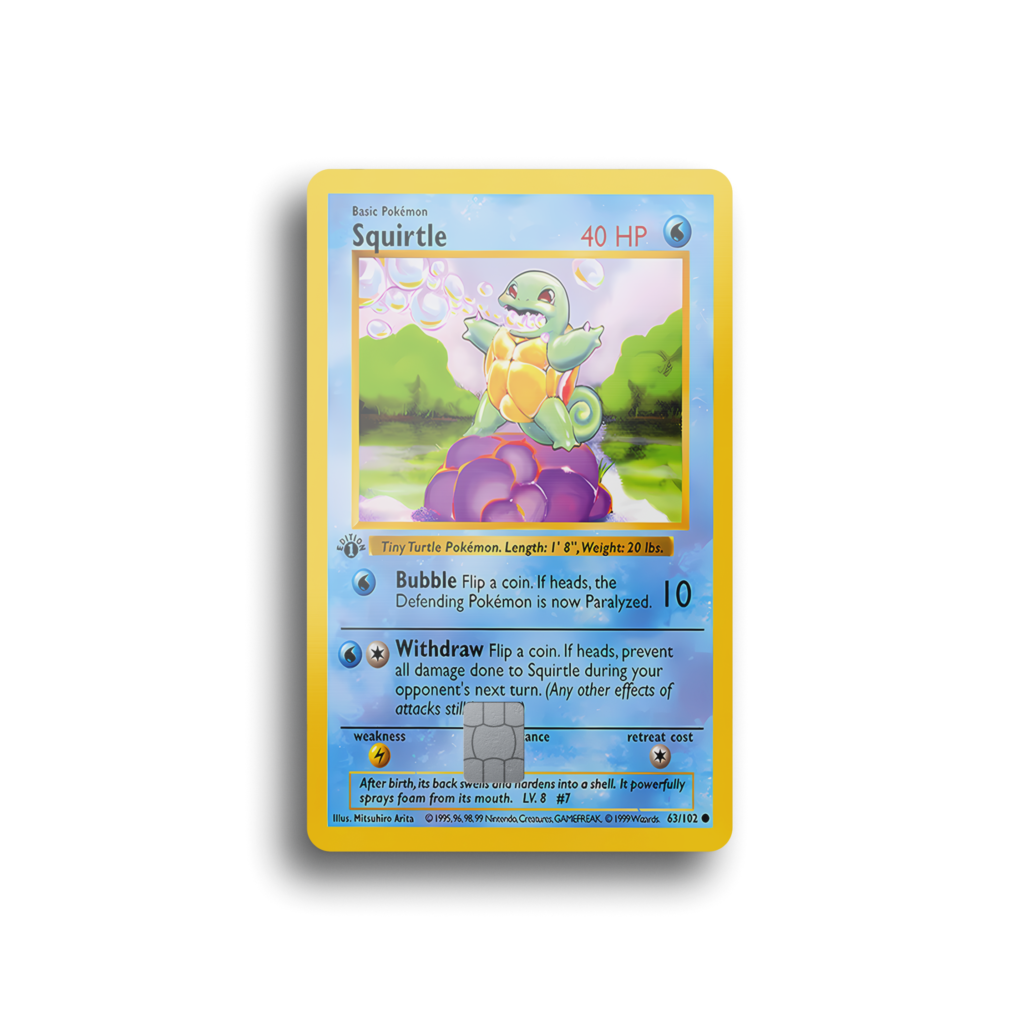 Squirtle First Edition Card Skin