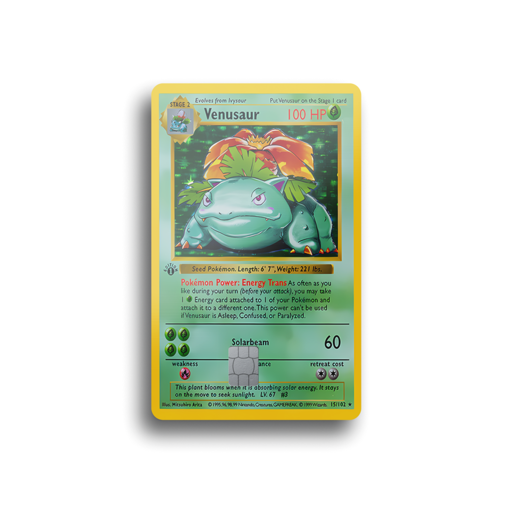 Venusaur First Edition Card Skin