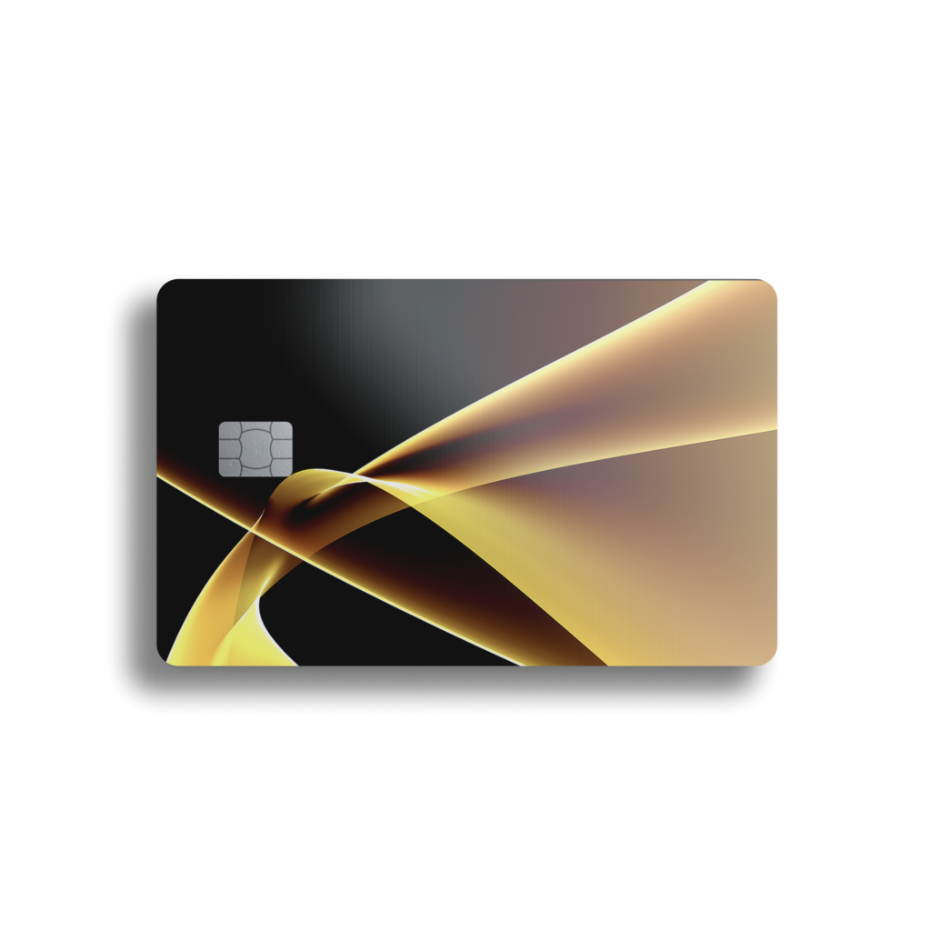 Abstract Waves Card Skin (GOLD)