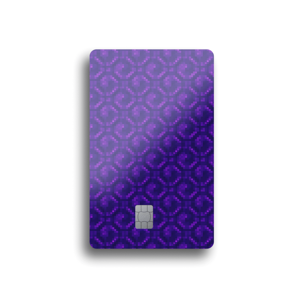 Purple Pixel Portal Card Skin