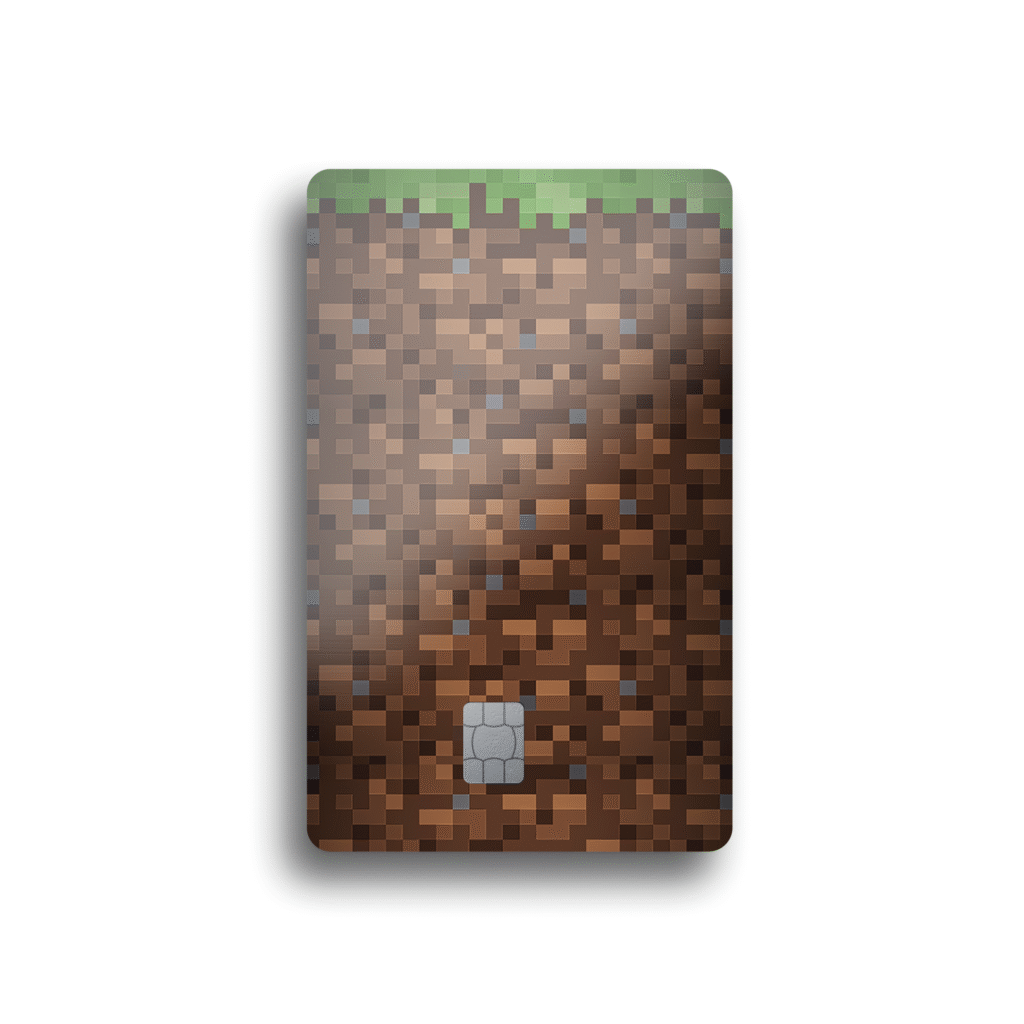 Pixel Grass Block Card Skin